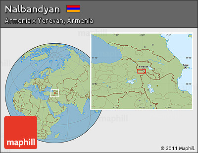 Savanna Style Location Map of Nalbandyan