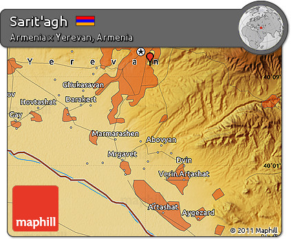 Physical Map of Sarit'agh