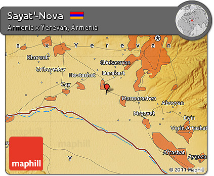 Physical Map of Sayat'-Nova