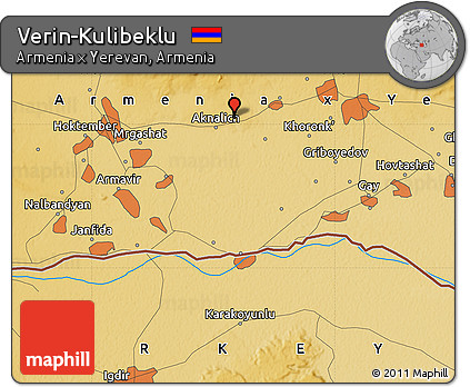 Physical Map of Verin-Kulibeklu
