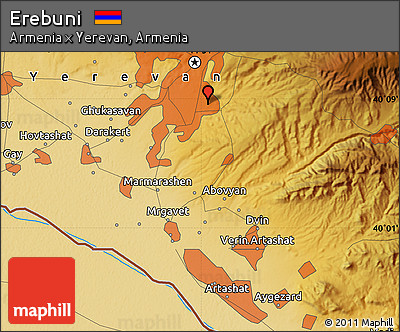 Physical Map of Erebuni