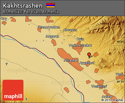 Physical Map of Kakhtsrashen