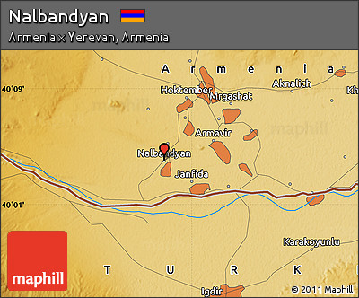 Physical Map of Nalbandyan