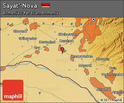 Physical Map of Sayat'-Nova