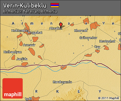 Physical Map of Verin-Kulibeklu