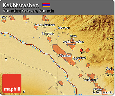 Physical Map of Kakhtsrashen