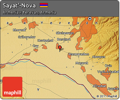 Physical Map of Sayat'-Nova