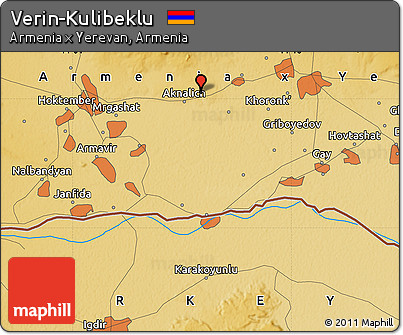 Physical Map of Verin-Kulibeklu