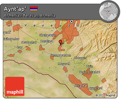 Satellite Map of Aynt'ap'