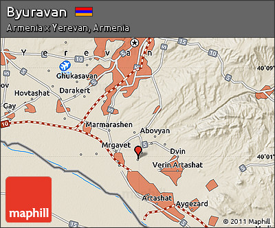 Shaded Relief Map of Byuravan