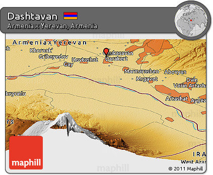Physical Panoramic Map of Dashtavan