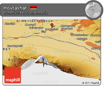 Physical Panoramic Map of Hovtashat