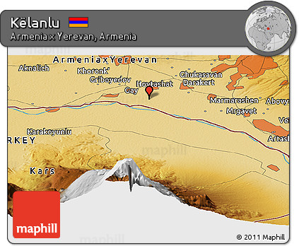 Physical Panoramic Map of Këlanlu