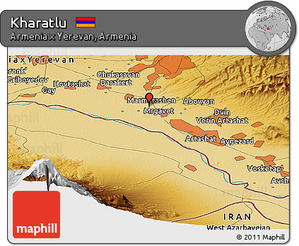 Physical Panoramic Map of Kharatlu