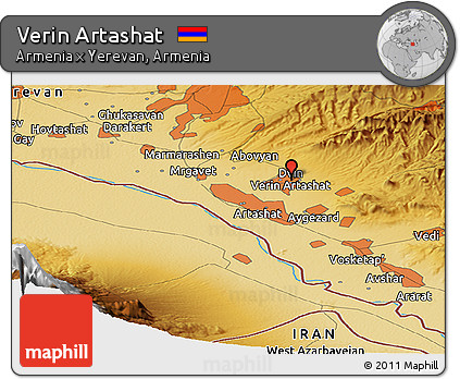 Physical Panoramic Map of Verin Artashat