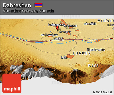 Physical Panoramic Map of Dzhrashen