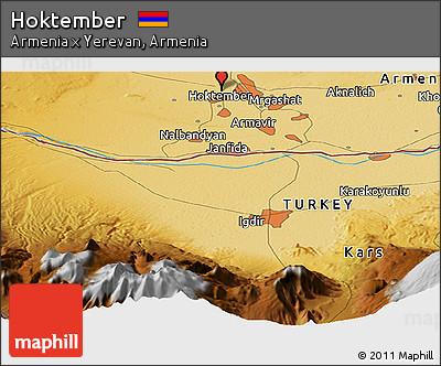 Physical Panoramic Map of Hoktember