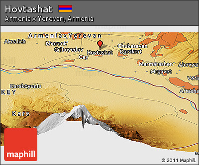 Physical Panoramic Map of Hovtashat
