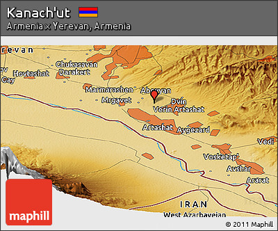 Physical Panoramic Map of Kanach'ut