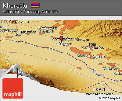 Physical Panoramic Map of Kharatlu