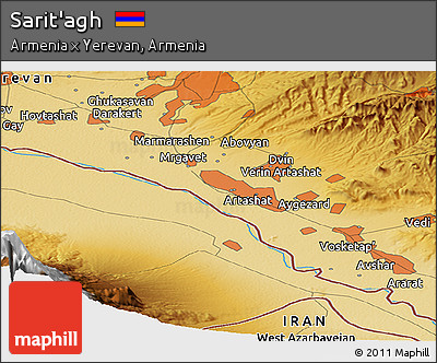 Physical Panoramic Map of Sarit'agh