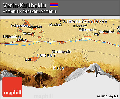 Physical Panoramic Map of Verin-Kulibeklu