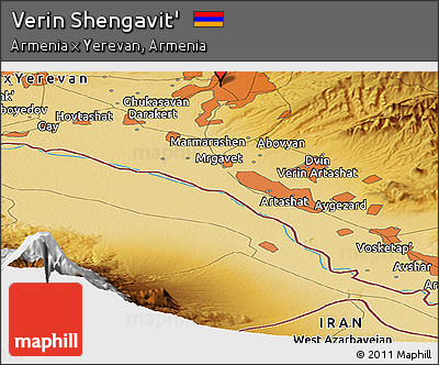 Physical Panoramic Map of Verin Shengavit'