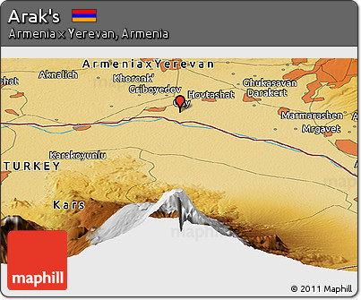 Physical Panoramic Map of Arak's