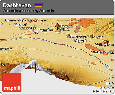 Physical Panoramic Map of Dashtavan
