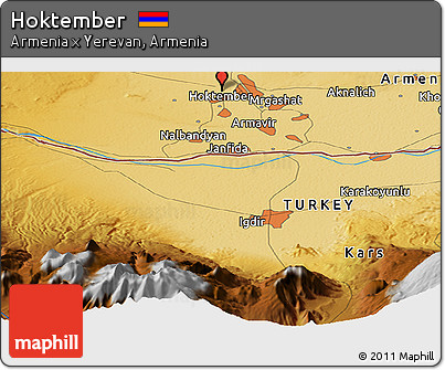 Physical Panoramic Map of Hoktember