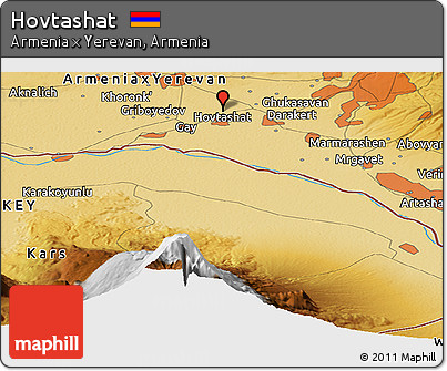Physical Panoramic Map of Hovtashat