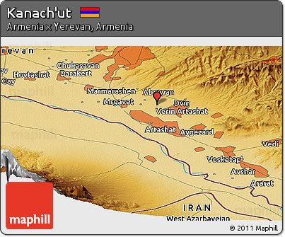 Physical Panoramic Map of Kanach'ut