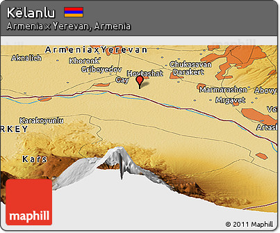 Physical Panoramic Map of Këlanlu