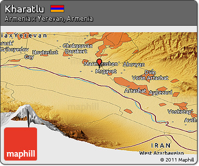 Physical Panoramic Map of Kharatlu