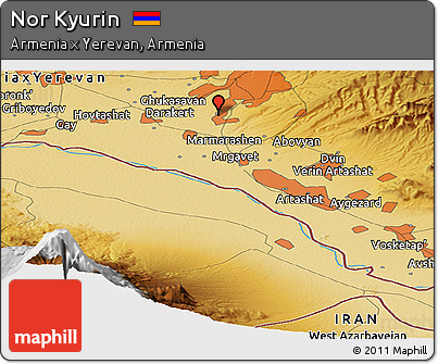 Physical Panoramic Map of Nor Kyurin