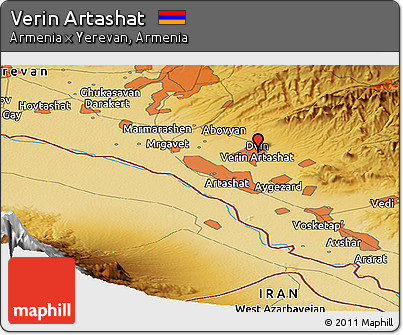 Physical Panoramic Map of Verin Artashat