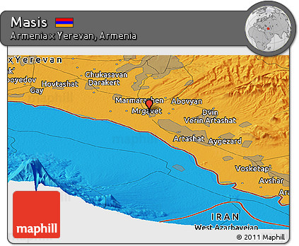 Political Panoramic Map of Masis