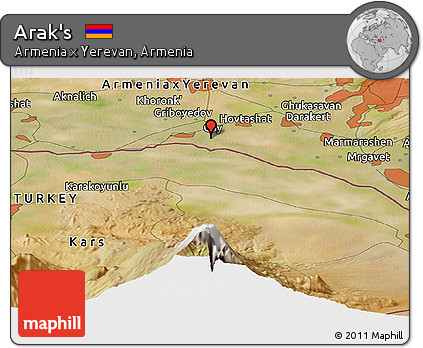 Satellite Panoramic Map of Arak's