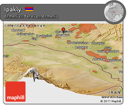 Satellite Panoramic Map of Ipakly