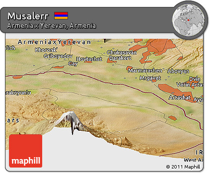 Satellite Panoramic Map of Musalerr
