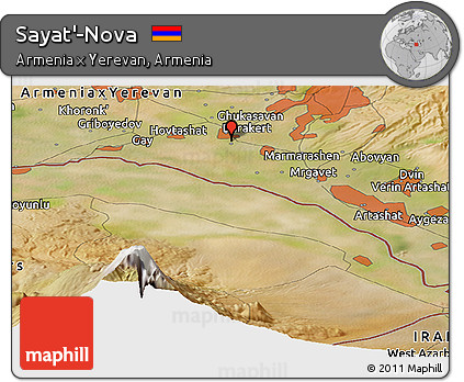 Satellite Panoramic Map of Sayat'-Nova