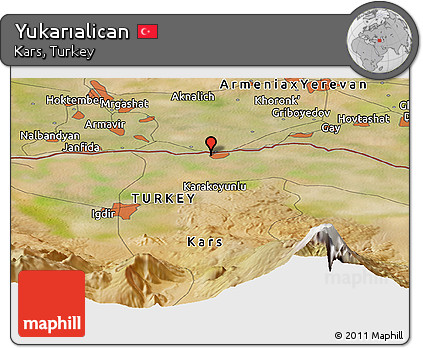Satellite Panoramic Map of Yukarıalican