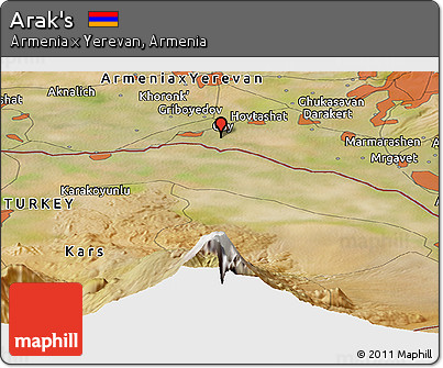 Satellite Panoramic Map of Arak's
