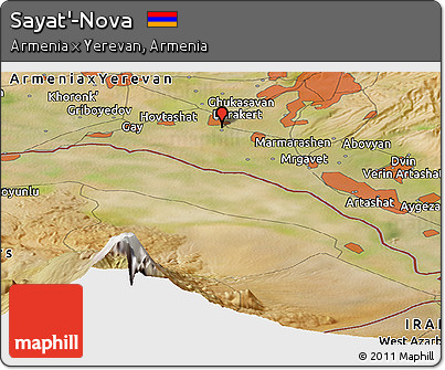 Satellite Panoramic Map of Sayat'-Nova