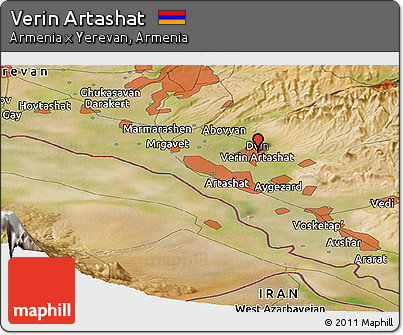Satellite Panoramic Map of Verin Artashat
