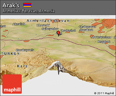 Satellite Panoramic Map of Arak's