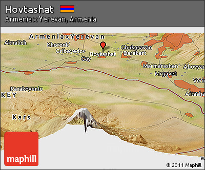 Satellite Panoramic Map of Hovtashat