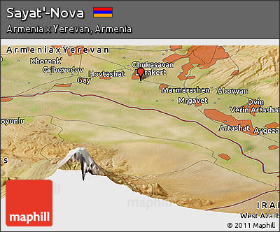 Satellite Panoramic Map of Sayat'-Nova