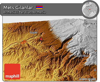 Physical 3D Map of Mets Gilanlar