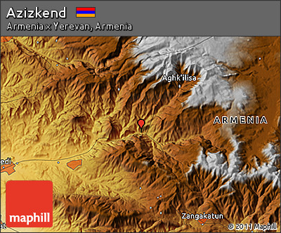 Physical 3D Map of Azizkend